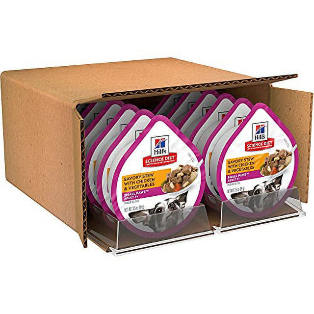 Hill Science Diet Wet Dog Food, Adult 7 plus for Senior Dogs, Small Paws for Small Breeds