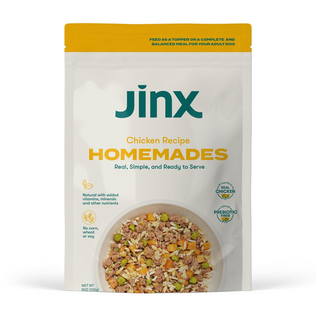 Jinx Homemades Chicken Recipe Wet Natural Dog Food, Whole Grain, 9 Oz. Pouch