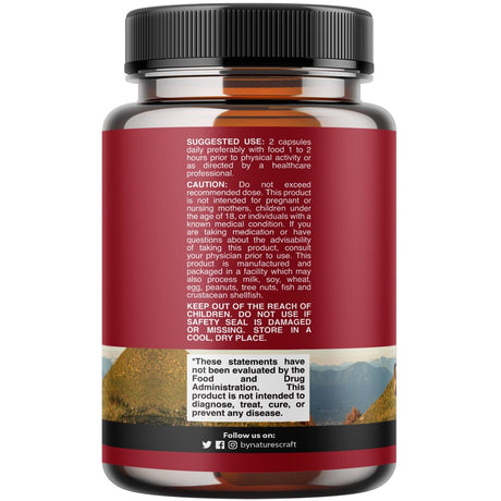 Horny Goat Weed Extract Complex - Invigorating Blend with Tribulus Saw Palmetto L Arginine and Tongkat Ali Extract and Maca Root for Men and Women for Enhanced Energy and Stamina - 60 Capsules