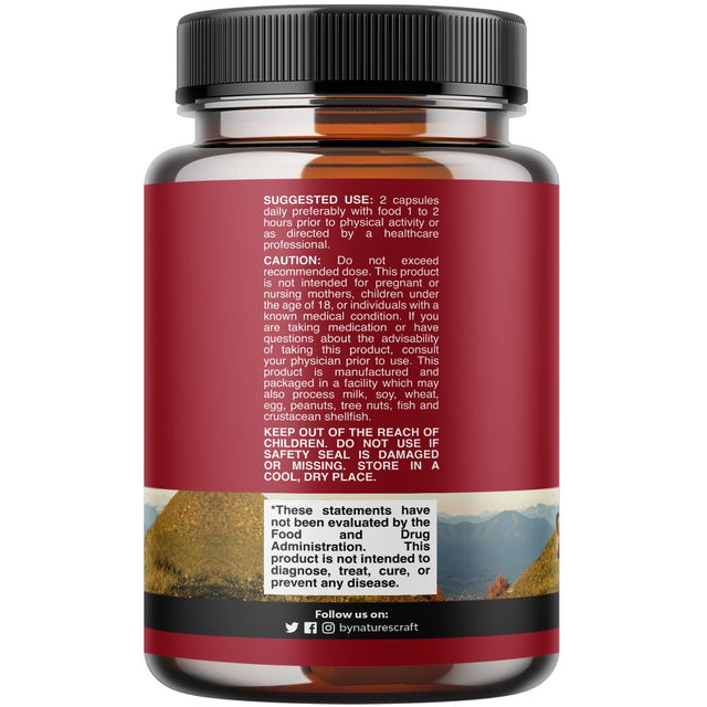 Horny Goat Weed Extract Complex - Invigorating Blend with Tribulus Saw Palmetto L Arginine and Tongkat Ali Extract and Maca Root for Men and Women for Enhanced Energy and Stamina - 60 Capsules