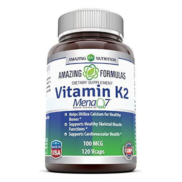 Amazing Formulas Vitamin K2 Menaq7 - 1000Mcg, 120Vcaps