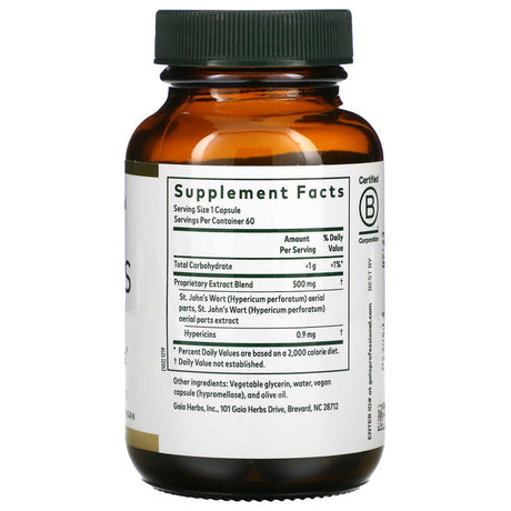 St. John'S Wort, 60 Liquid-Filled Capsules, Gaia Herbs Professional Solutions
