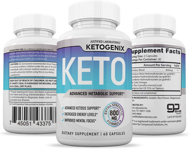 Ketogenix Keto Pills Ketogenic Supplement Includes Gobhb Exogenous Ketones Advanced Ketosis Support for Men Women 180 Capsules 3 Bottles