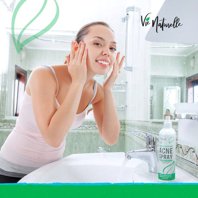 Face, Body Acne Spray with Benzoyl Peroxide - Salicylic Acid - Butt, Back Acne Treatment - Cystic Hormonal Acne Treatment, Body, Chest Spray with Tea Tree Oil - for Men, Women, Teens - Acne Body Spray