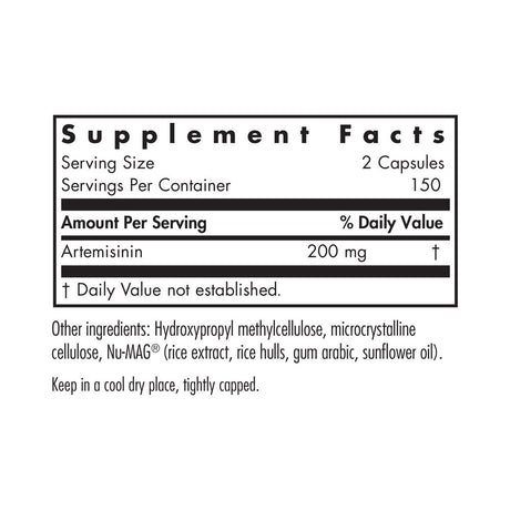 Allergy Research Group - Artemisinin - Microbial Balancer - 300 Vegetarian Capsules