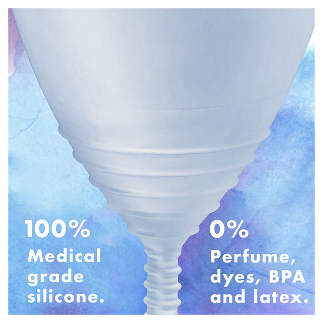 Howarmer Menstrual Cups, Reusable Period Cup for Beginners | Tampons & Pads Alternative, FDA Approved Silicone Menstrual Cup Set | Double Cups (Regular and Heavy Flow) - Blue