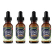 Ionic Zinc Liquid Natural Orange Flavor Drops - 115+ Day Supply - Gentle on Stomach - Easy to Take - Adult & Child Serving Size - Maximum Absorption & Potency Zinc Sulfate 15 Mg - Vegan - USA (4 Pack)