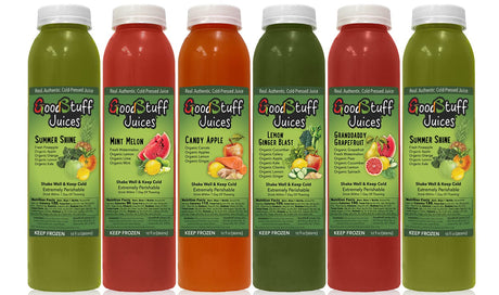 3 Day Organic Juice Cleanse by Good Stuff Juices - Summer Slim Kit - Detox Your Body, Lose Fat, and Feel Great - Cold-Pressed - Premium Taste - 18 Juices - 12Oz