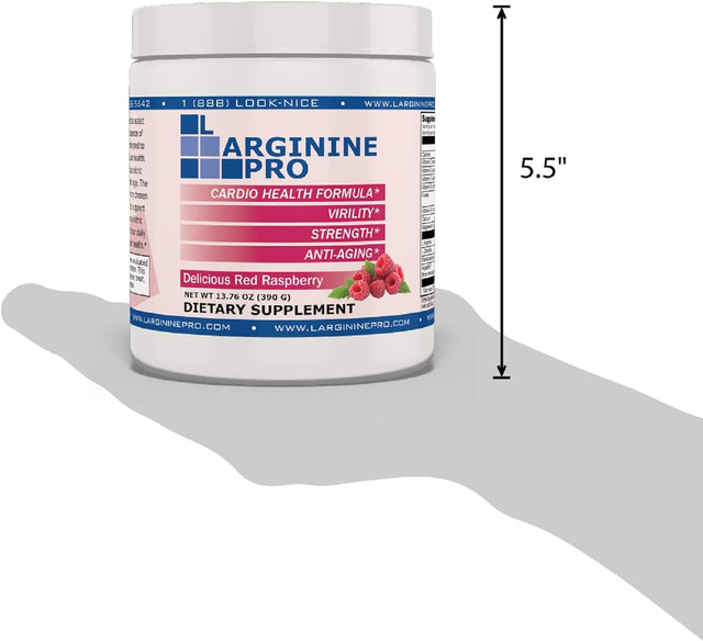 L-ARGININE PRO, L-Arginine Supplement - 5,500Mg of L-Arginine plus 1,100Mg L-Citrulline - Jar + Packets Set, Powder (Raspberry, Jar+30Packets)