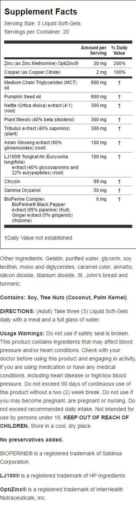 Irwin Naturals Testosterone UP, 60 Ct