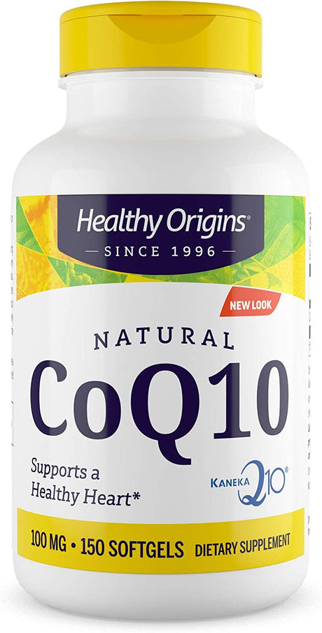 Healthy Origins Coq10 100 Mg (Kaneka Q10, Non-Gmo, Gluten Free, Heart Support, Energy Support), 150 Softgels
