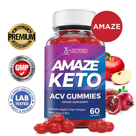 Amaze Keto ACV Gummies 1000MG Dietary Supplement 60 Gummys