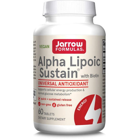 Jarrow Formulas Alpha Lipoic Sustain, Promotes Glutathione* & Antioxidant Status*, 300 Mg, 60 Sustain Tabs