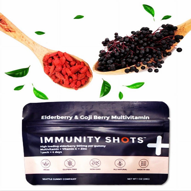 Immunity Shots Elderberry and Goji Berry Multivitamin (12-Pack)