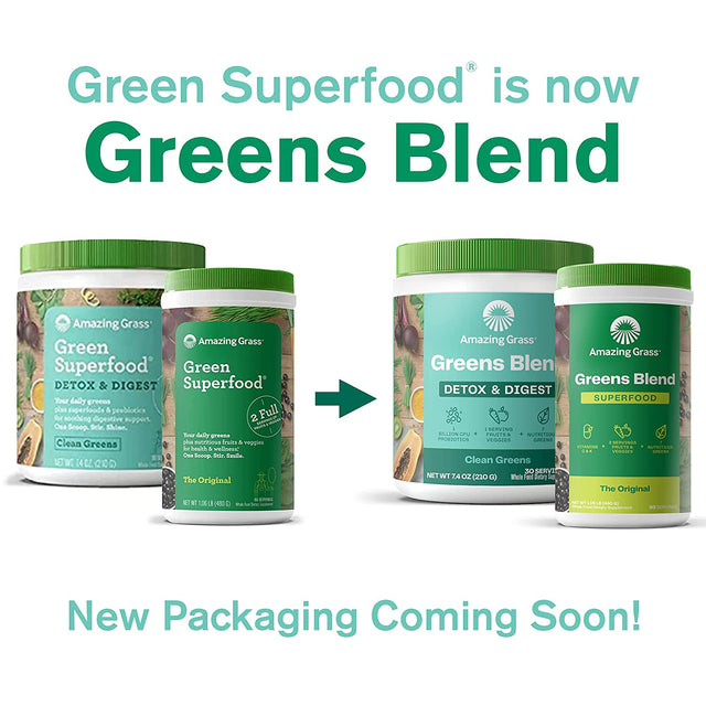 Amazing Grass Greens Blend Superfood + Amazing Grass Greens Blend Detox & Digest