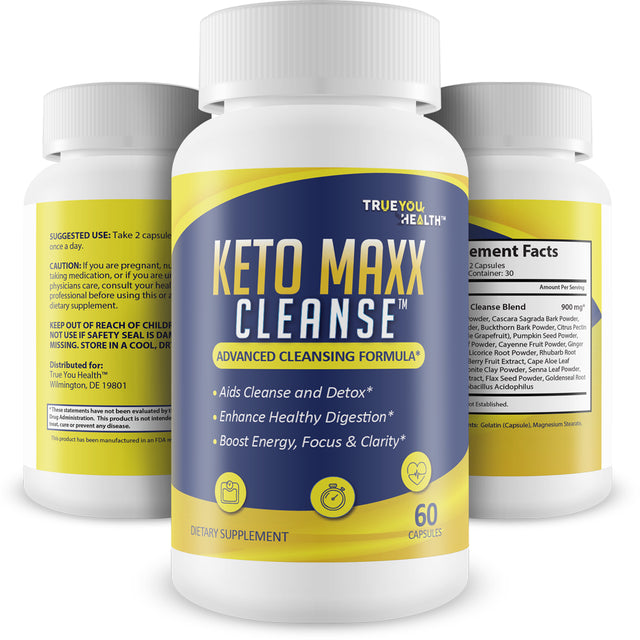 Keto Maxx Cleanse - Keto Friendly Cleanser - Aids Cleanse & Detox - Full Body Cleanse, Colon Cleanse, & Liver Cleanse Support - Promote Healthy Digestion - Boost Energy, Focus, & Mental Clarity