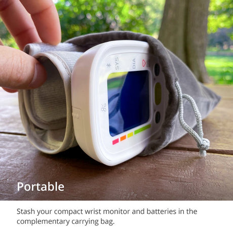 Greater Goods Smart Digital Wrist Blood Pressure Monitor, for Home/On-The-Go, with Iphone or Android Connectivity via Bluetooth and Premium Cuff, Designed in St. Louis