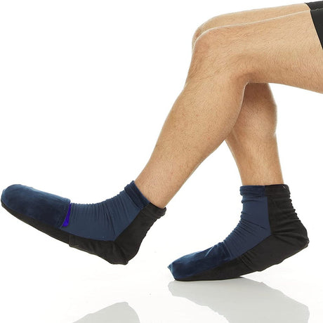 FOMI Hot Cold Therapy Gel Ice Socks 2 Socks Blue, Large Soft Cooling Comfort Wrap for Swollen Sore Feet, Toes, Heel, Arch Pain, Plantar Fasciitis, Neuropathy, Heel Spurs, Gout, Chemotherapy,...