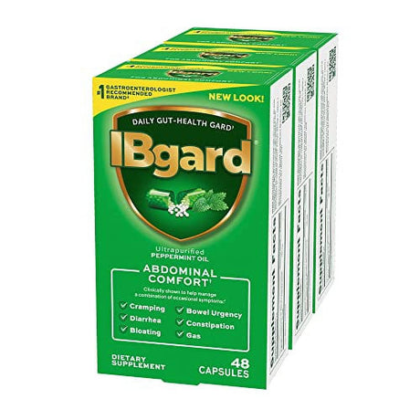 Ibgard Daily Gut Health Support Dietary Supplement, 144 Capsules (Packaging May Vary)