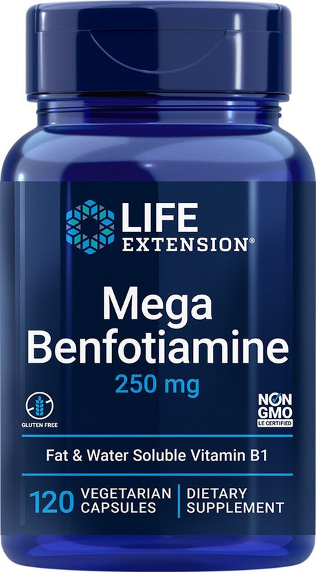 Life Extension Mega Benfotiamine -- 250 Mg - 120 Vegetarian Capsules