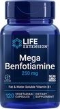 Life Extension Mega Benfotiamine -- 250 Mg - 120 Vegetarian Capsules