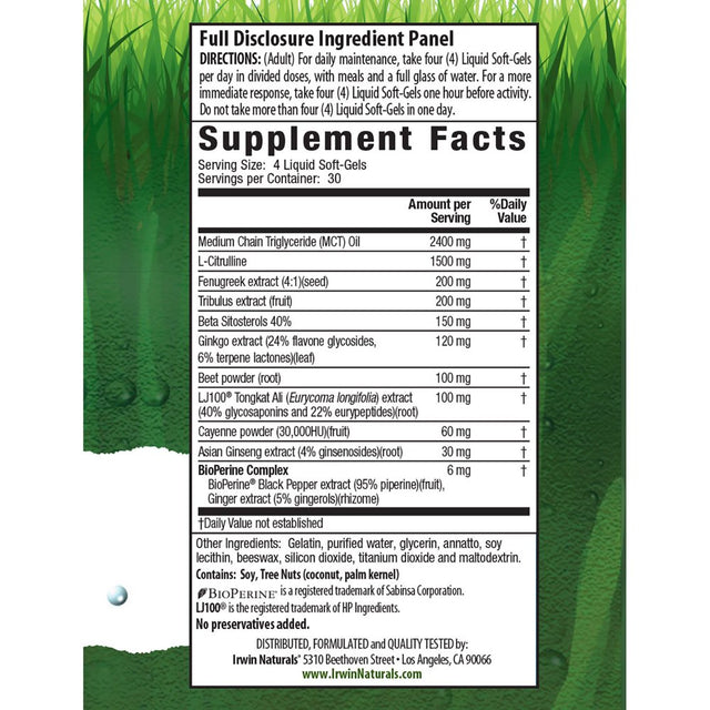 Irwin Naturals Testosterone up RED (120 Count)