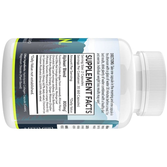Alpilean Official Authentic Ingredients Weight Loss Support 60 Caps 30 Servings