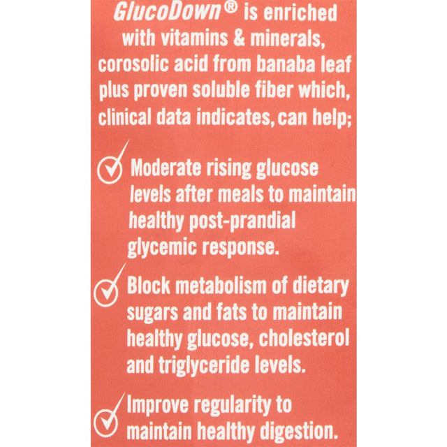 GLUCODOWN Peach, Diabetic Friendly Tea Mix, Value-Size