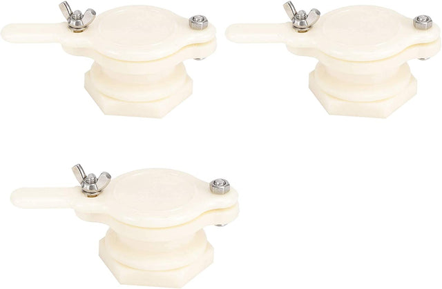Honey Gate Valve, Safe 3Set Healthy Honey Valve, Durable Food-Grade Plastic Beekeeping Equipment Extract Honey for Extractor Beekeepers