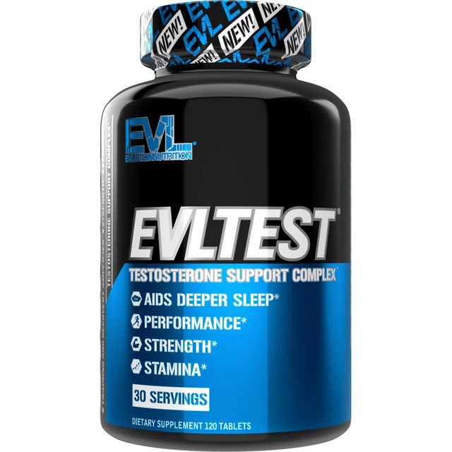 Evlution Nutrition Extra Strength Testosterone Booster for Men 120Ct Tablets Unflavored