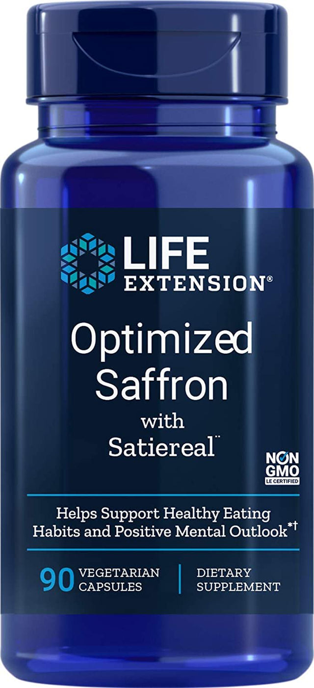 Life Extension Optimized Saffron Extract with Satiereal, 90 Capsule Supplement