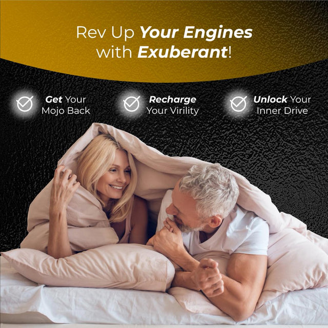 Exuberant Testosterone Booster for Men, Support Testo Level, Increase Energy, Promote Muscles, Bones and Mood by Purehealth Research