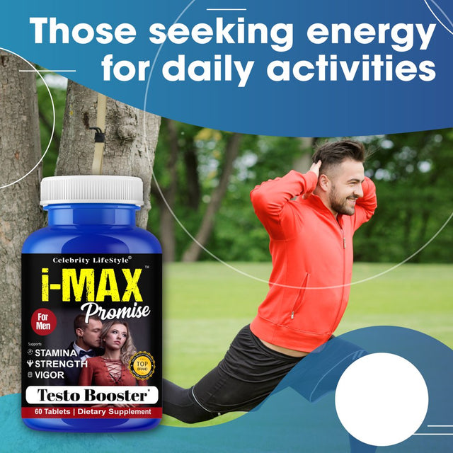 I-Max Promise Testosterone Booster Men Vitamin Supplements, Energy Booster 60 Tablets