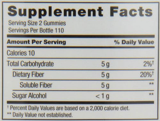 Vitafusion Fiber Gummies, 220 Count "Sugar Free"