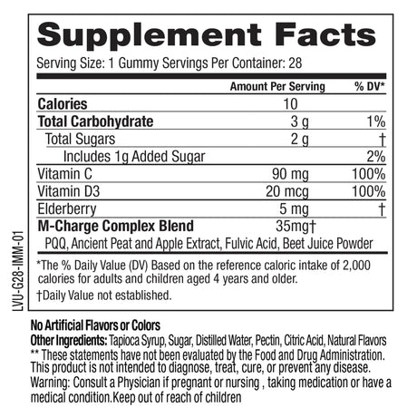 L'Evate You Vitality Boost Gummy- Dietary Supplement - Immunity - 28 Count