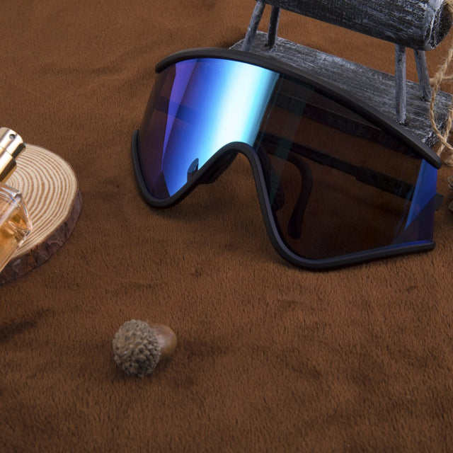 FEISEDY Shield Wraparound Sports Sunglasses for Men Women Outdoor Windproof One Piece Cycling B9023