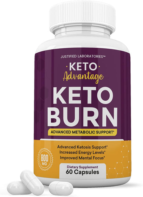 Keto Advantage Keto Burn Pills Includes Apple Cider Vinegar Gobhb Exogenous Ketones Advanced Ketogenic Supplement Ketosis Support for Men Women 60 Capsules