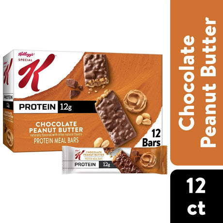 Kellogg'S Special K Chocolate Peanut Butter Chewy Protein Meal Bars, Ready-To-Eat, 19 Oz, 12 Count