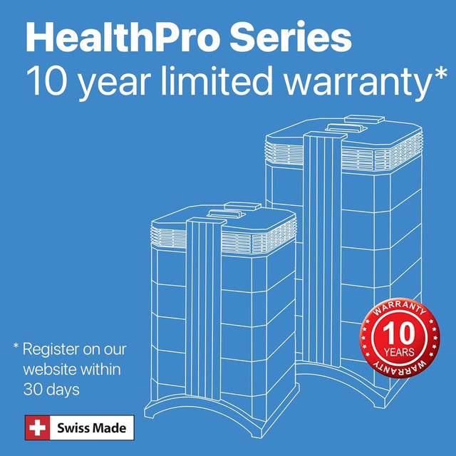 Iqair Healthpro Compact H14 Hyperhepa Air Purifer for Large Rooms up to 1240 Sq Ft - Filters Bacteria/Viruses, Smoke, Allergens, and Asthma Triggers