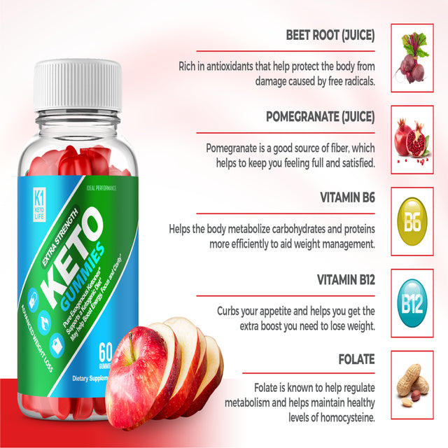 K1 Keto Life Gummies Advanced Weight Loss Extra Strengh (60 Gummies)