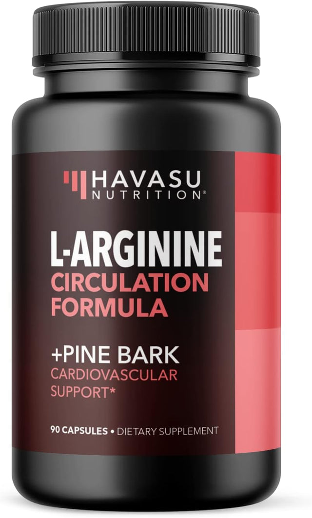L Arginine French Pine Bark | 1,800Mg L Arginine Pills for Men to Boost Circulation | Nitric Oxide Precursor for Powerful Blood Flow | Potent Dosage 30 Day Supply | 90 NO L-Arginine Capsules