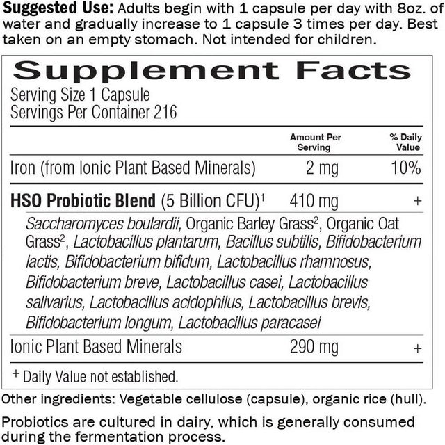 Garden of Life Whole Food Probiotic Supplement - Primal Defense Ultra Ultimate for Digestive and Gut Health, 216 Vegetarian Capsules