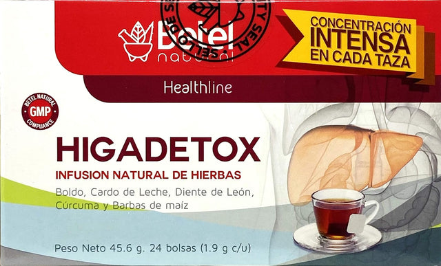 Higadetox Tea by Betel Natural - Healthy Liver Detox - 24 Tea Bags
