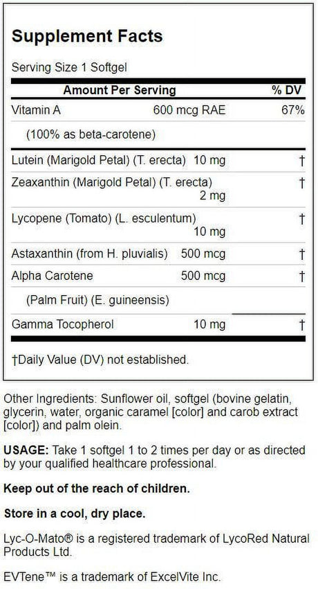 Jarrow Formulas Carotenall, for Cardiovascular, Vision and Prostate Health, 60 Softgels