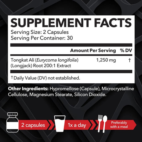 Havasu Nutrition Tongkat Ali for Men | Tongkat Ali Supplement Pills, 60Ct