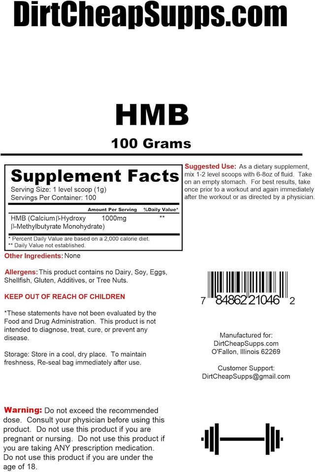 HMB Powder 100G (Unflavored)
