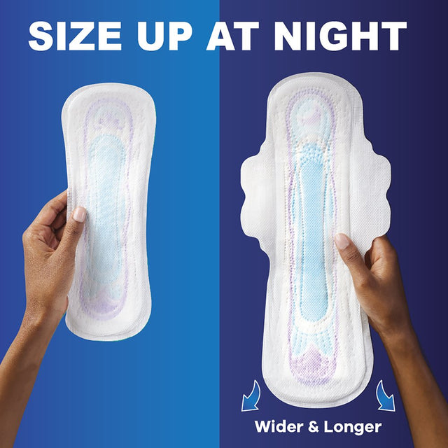 Always Ultra Thin Pads without Wings, Size 2, Long Super Absorbency, 40 CT