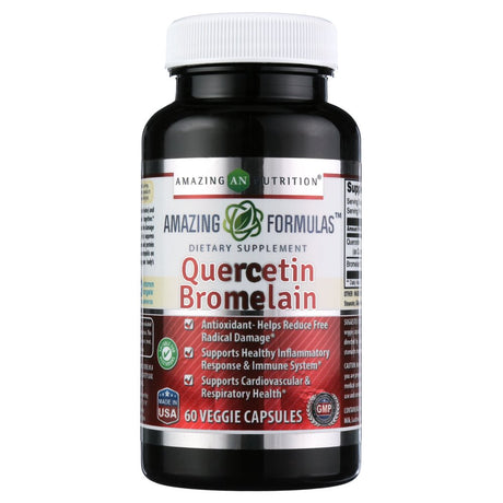 Amazing Formulas Quercetin 800 Mg with Bromelain 165 Mg 800 Mg 60 Vcaps