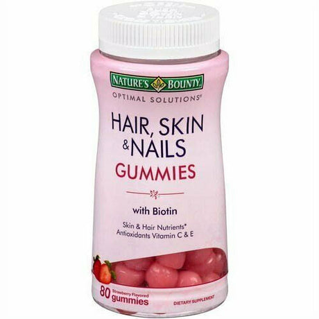 Nature'S Br& Bounty Optimal Solutions Hair Skin Nails Gummies 80 Ct 3 Pack