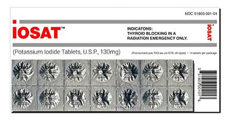 IOSAT Potassium Iodide 14 Tablets